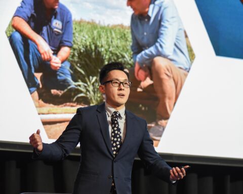Reuben Mah from Soil CRC won after developing a portable, pocket-sized 3D-printed device that pairs with smartphone apps to allow farmers to quickly and accurately test their soil.