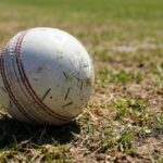 https://www.pexels.com/photo/cricket-ball-resting-on-grass-pitch-35392636/